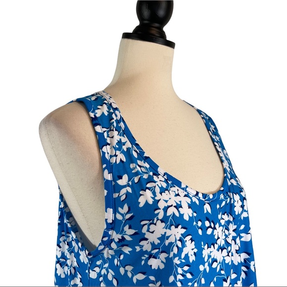 Draper James Ruffle Nightie in Blue Shadow Floral, New w/ Tags, Size S/M - Picture 8 of 13